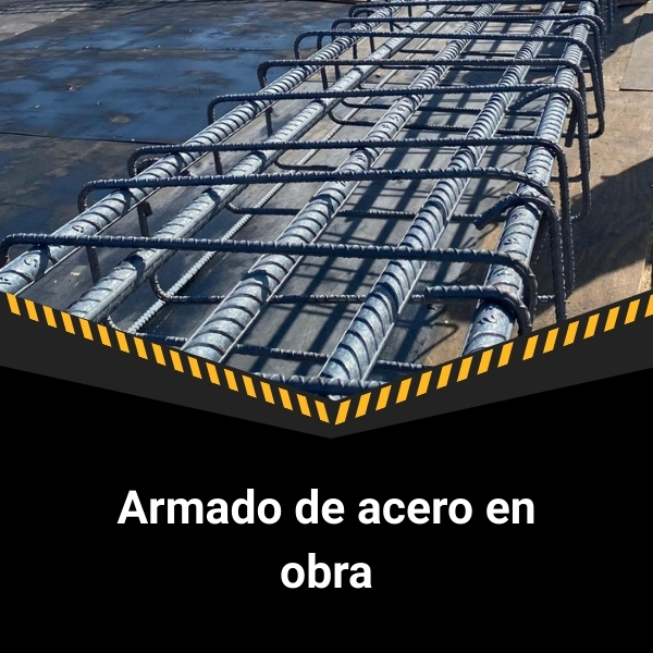 Armado de acero en obra